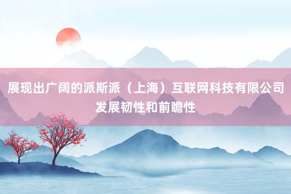 展现出广阔的派斯派（上海）互联网科技有限公司发展韧性和前瞻性