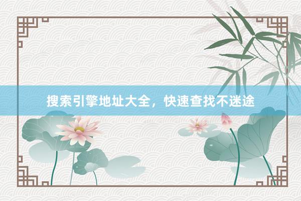 搜索引擎地址大全，快速查找不迷途